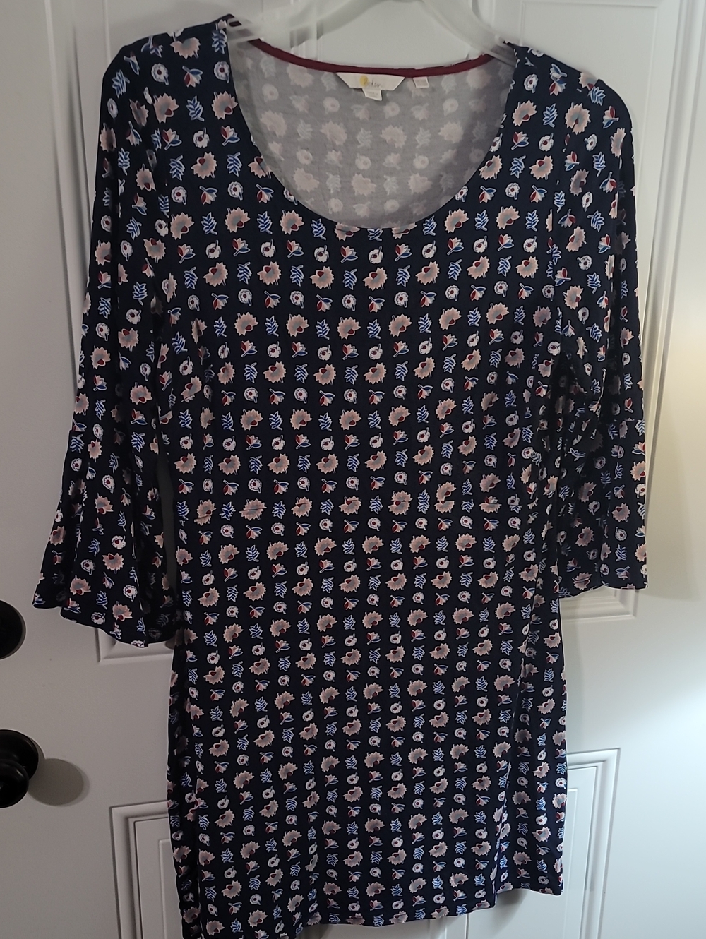 Boden Navy Floral Midi Dress - Picture 5 of 9